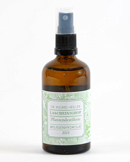 Melissenhydrolat - 100% naturreines wässriges Destillat aus Melissenblättern, 55ml und  110ml  Pumpspray, Ernte 2024